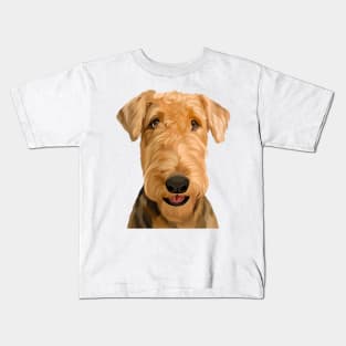 Airdale Terrier illustration Kids T-Shirt